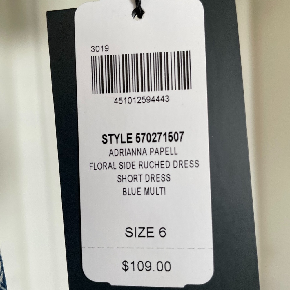 New with tags Adrianna Papell side ruched dress - Picture 8 of 9